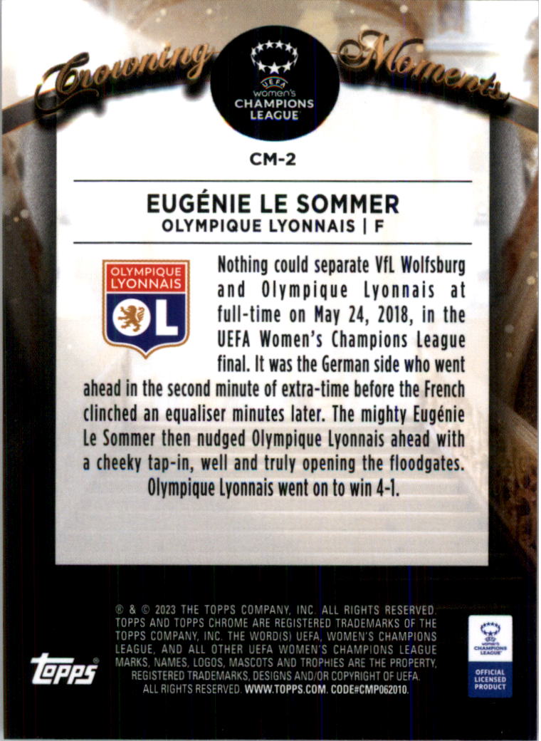 2022-23 Topps Chrome UEFA Women's Champions League Crowning Moments #CM2 Eugenie Le Sommer back image