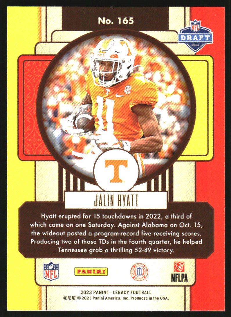 2023 Panini Legacy #165 Jalin Hyatt RC