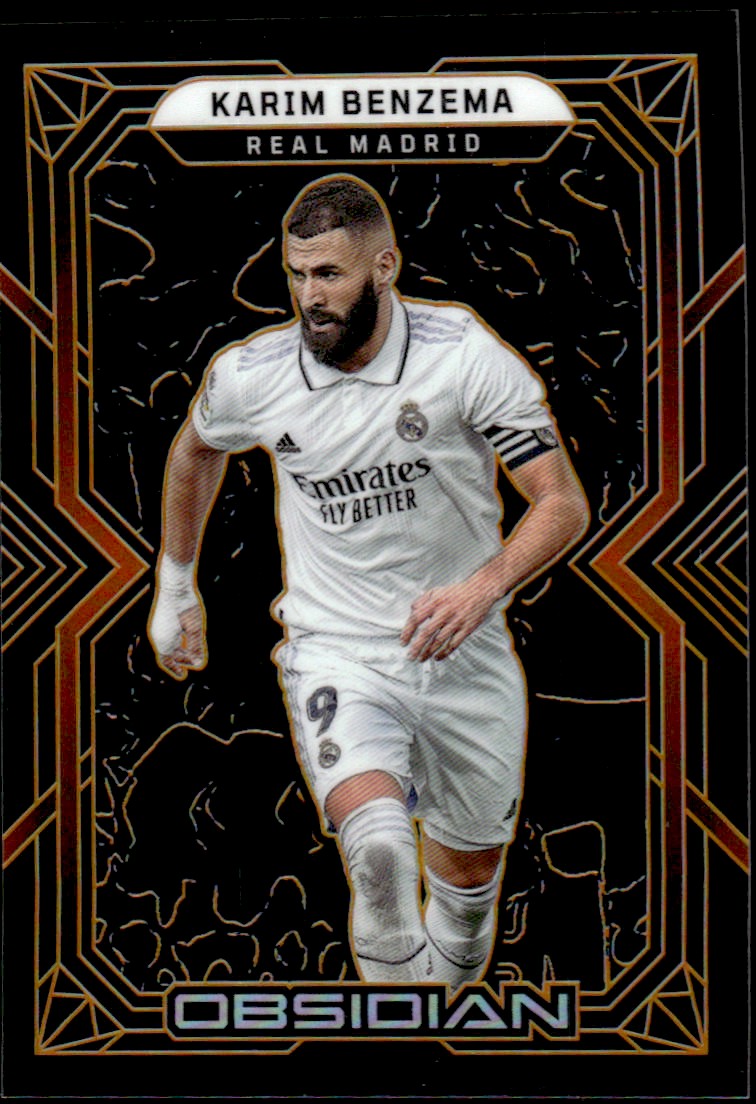 2022-23 Panini Obsidian Electric Etch Orange #172 Karim Benzema