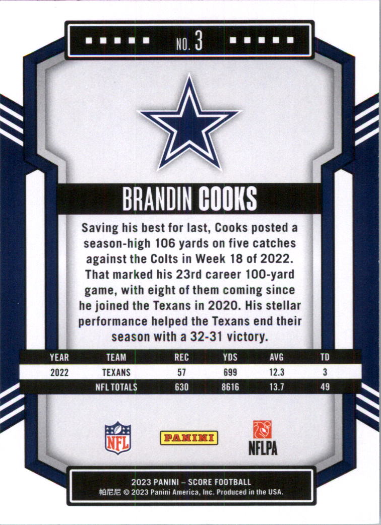 2023 Score Football Card Pick (Base) 1-100