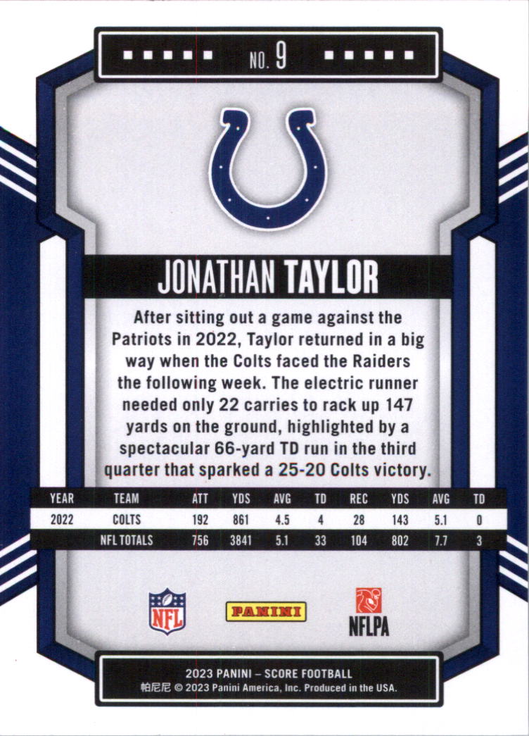 2023 Score Football Card Pick (Base) 1-100