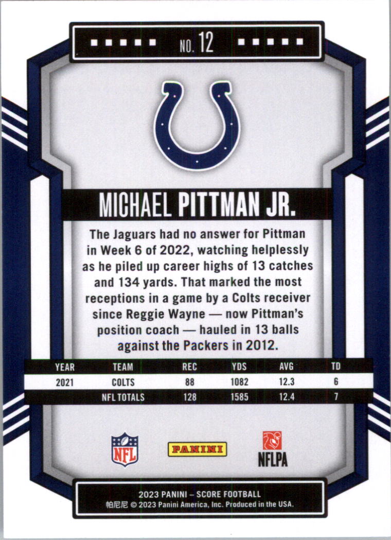 2023 Score Football Card Pick (Base) 1-100