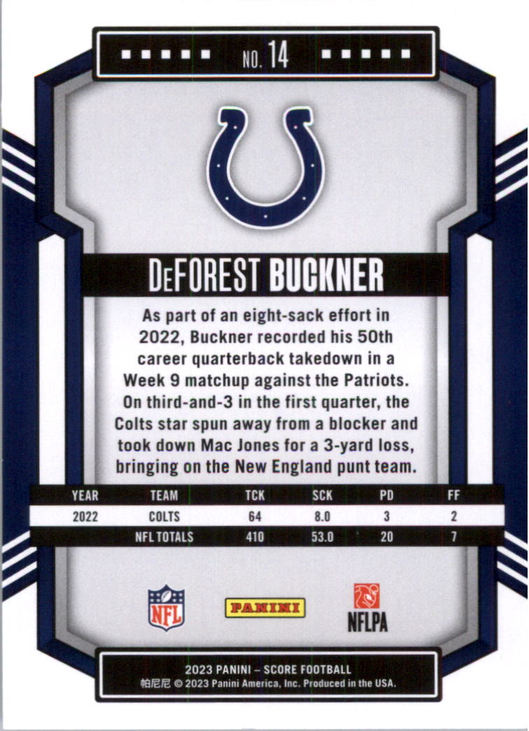 2023 Score Football Card Pick (Base) 1-100