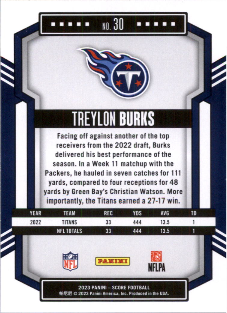 2023 Score Football Card Pick (Base) 1-100