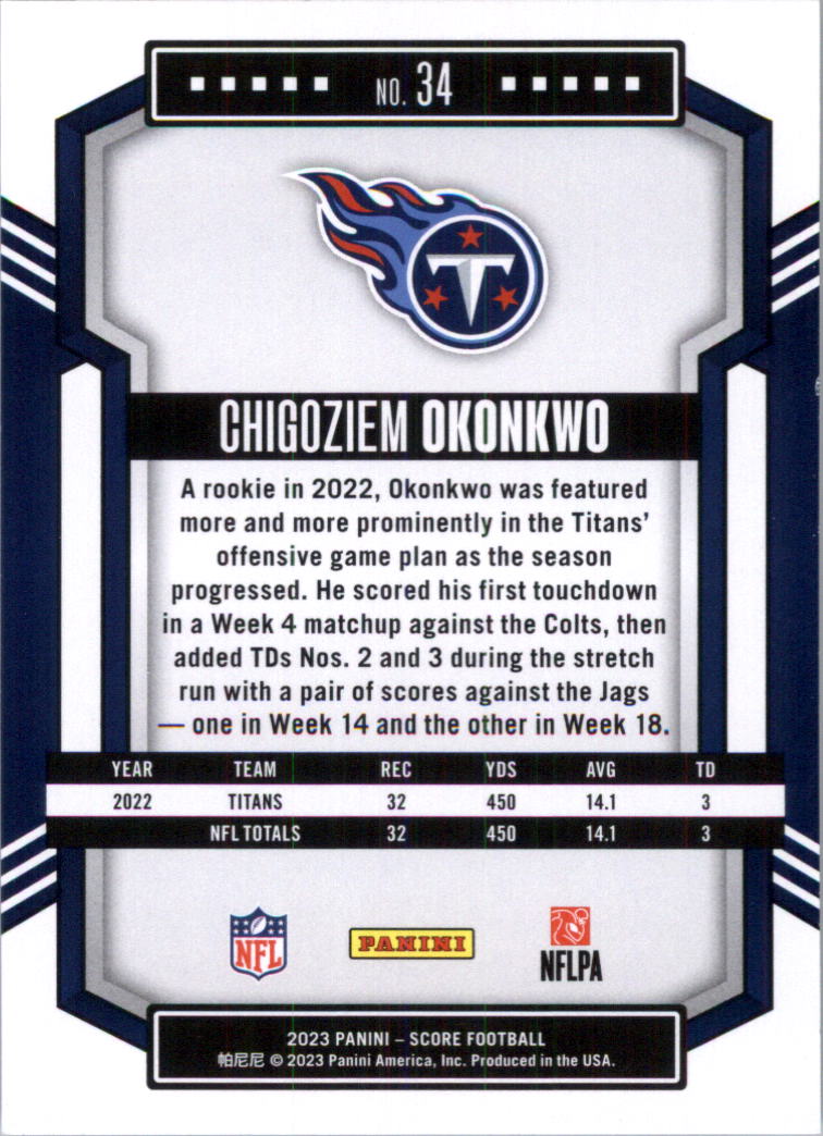 2023 Score Football Card Pick (Base) 1-100