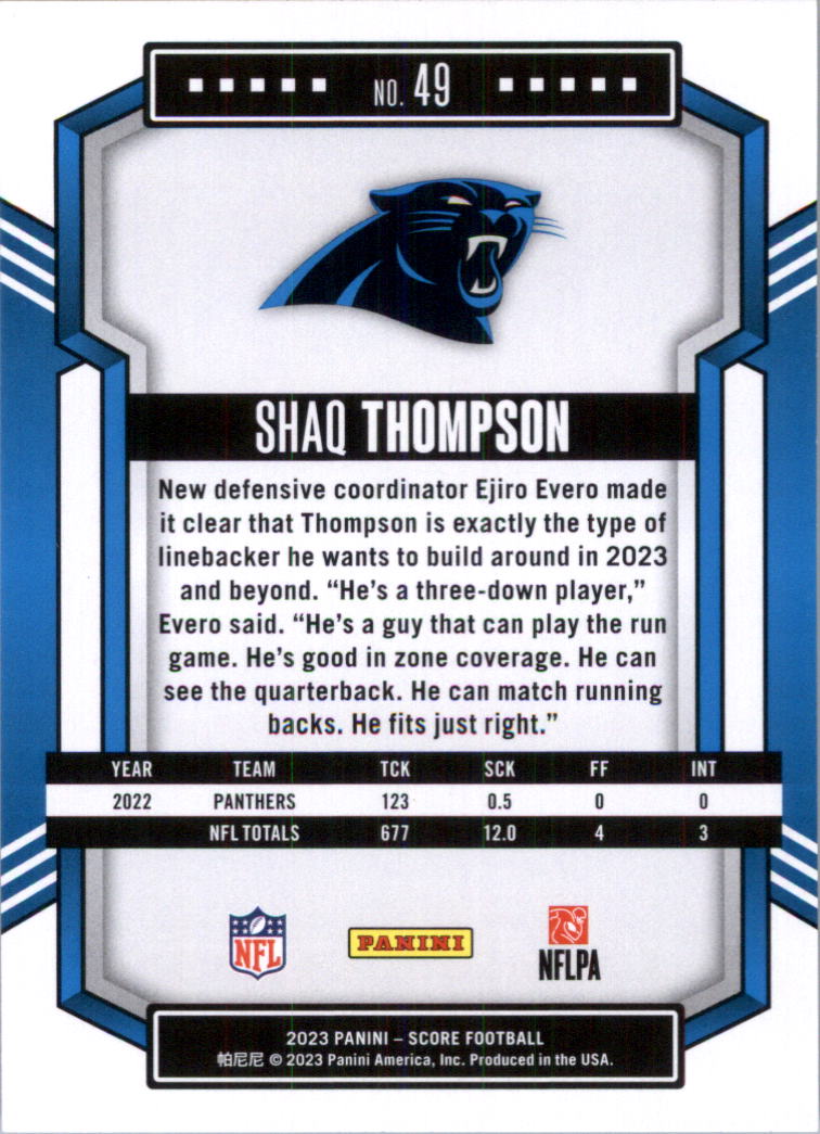 2023 Score Football Card Pick (Base) 1-100