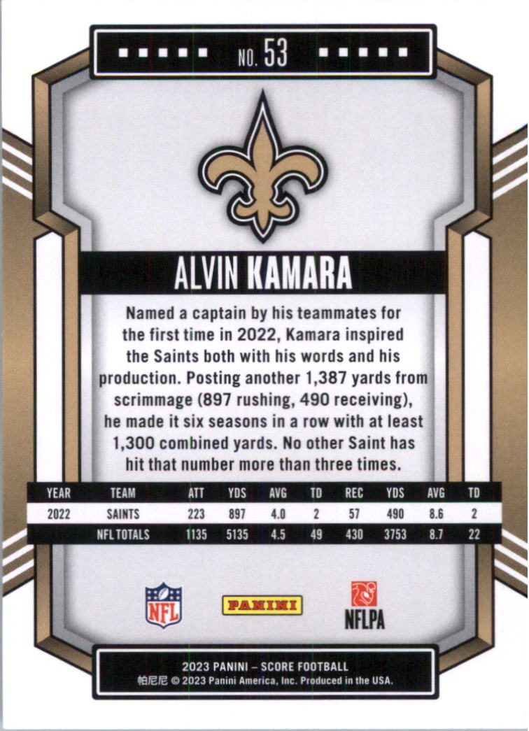 2023 Score Football Card Pick (Base) 1-100