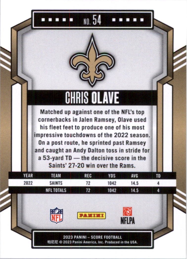 2023 Score Football Card Pick (Base) 1-100