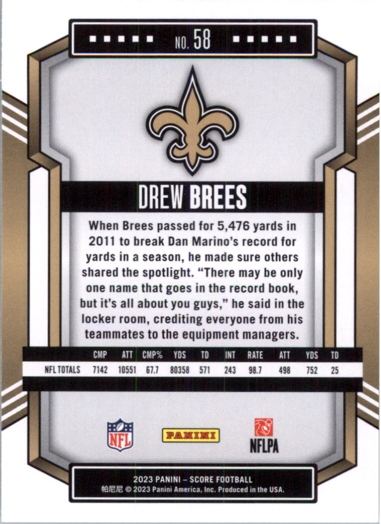 2023 Score Football Card Pick (Base) 1-100