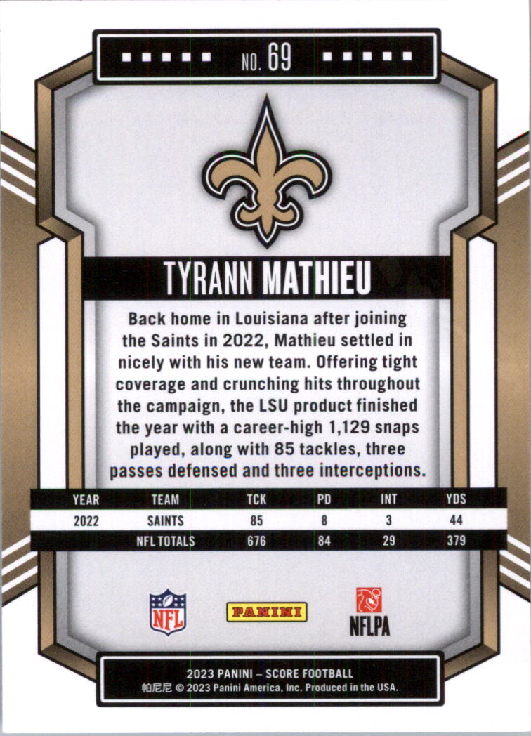 2023 Score Football Card Pick (Base) 1-100