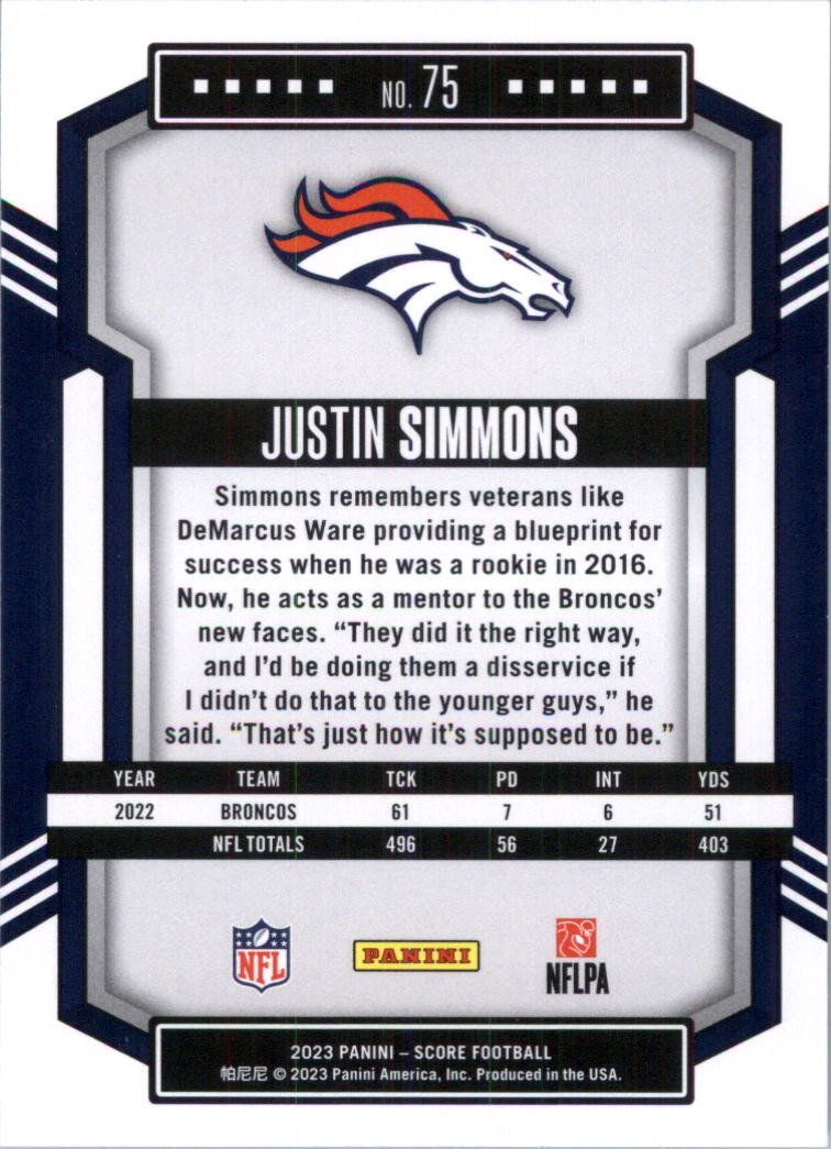 2023 Score Football Card Pick (Base) 1-100