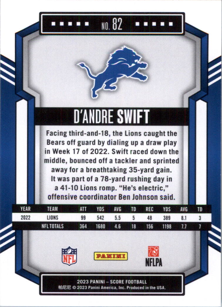 2023 Score Football Card Pick (Base) 1-100