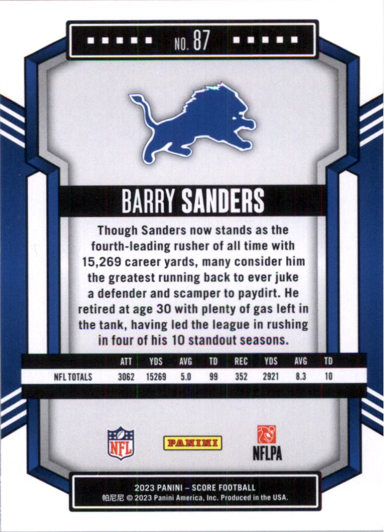 2023 Score Football Card Pick (Base) 1-100