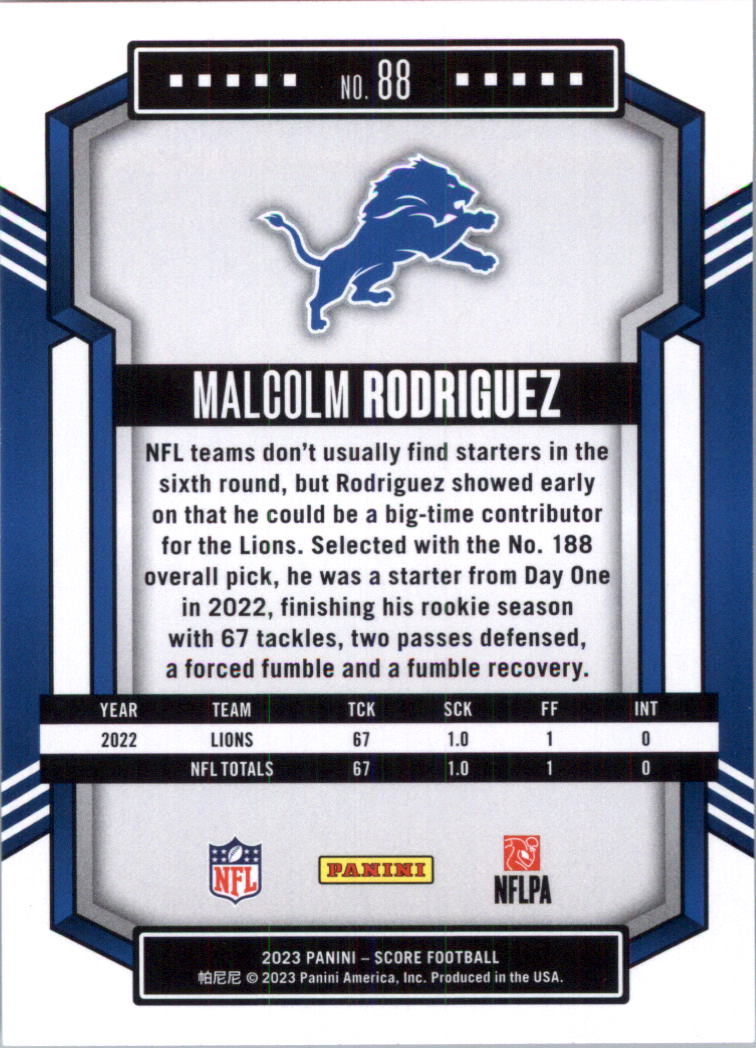 2023 Score Football Card Pick (Base) 1-100