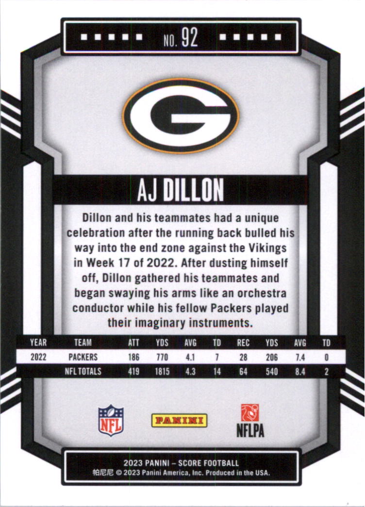 2023 Score Football Card Pick (Base) 1-100