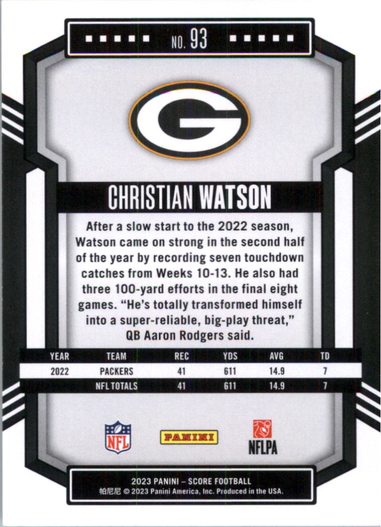 2023 Score Football Card Pick (Base) 1-100