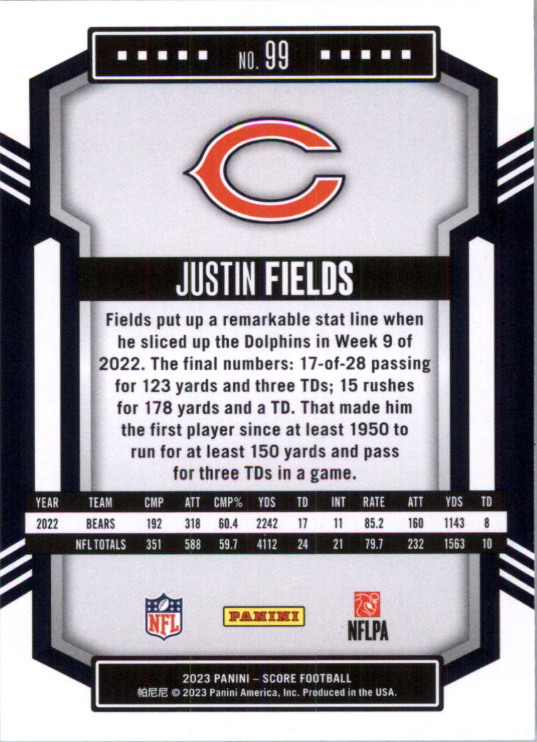 2023 Score Football Card Pick (Base) 1-100