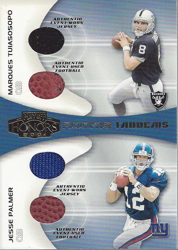 2001 Playoff Honors Rookie Tandem Jerseys and Footballs #RT15 Marques Tuiasosopo/Jesse Palmer