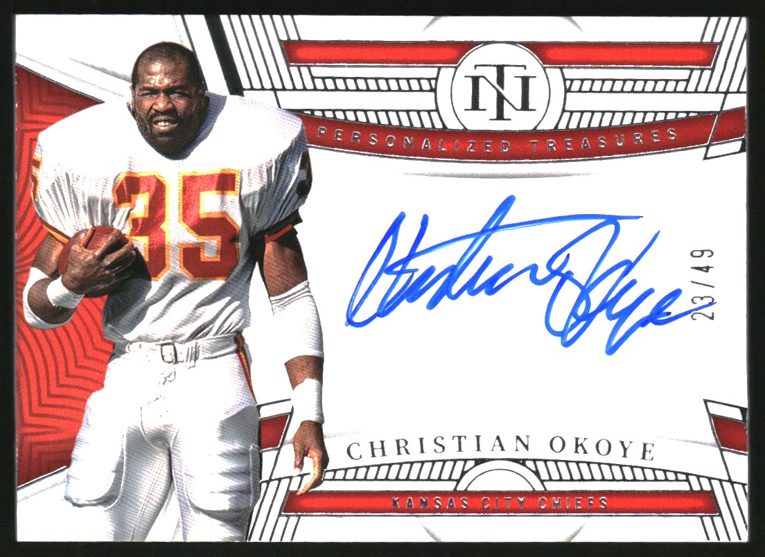 2022 Panini National Treasures Personalized Treasures #1 Christian Okoye