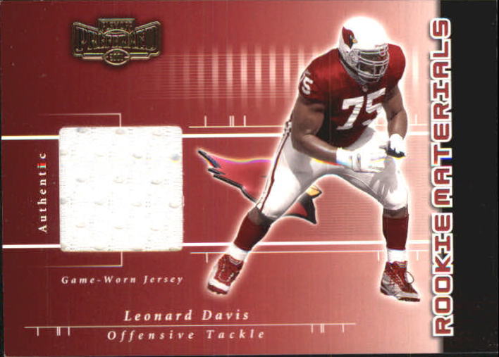 2001 Playoff Preferred #216 Leonard Davis JSY/750 RC