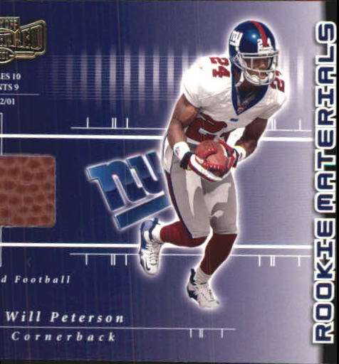 2001 Playoff Preferred #218 Will Peterson FB/750 RC