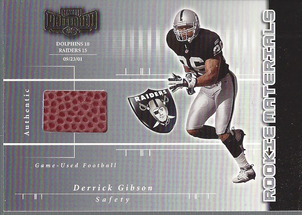 2001 Playoff Preferred #221 Derrick Gibson FB/750 RC