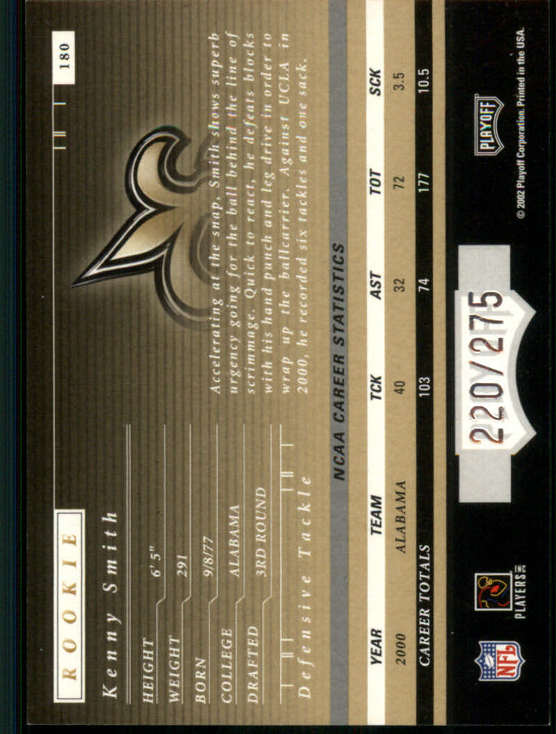 2001 Preferred (Playoff) Football Cards - Picture 43 of 43