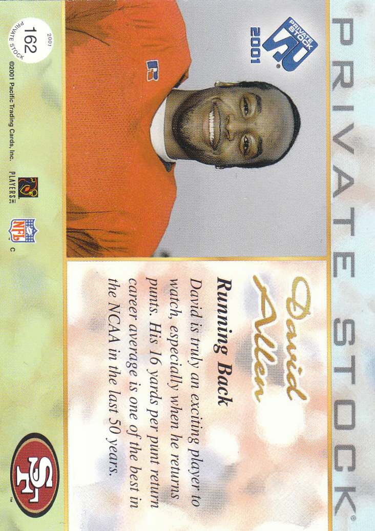 2001 Private Stock (Pacific) Football "Insert and Parallel" Cards - Picture 15 of 73