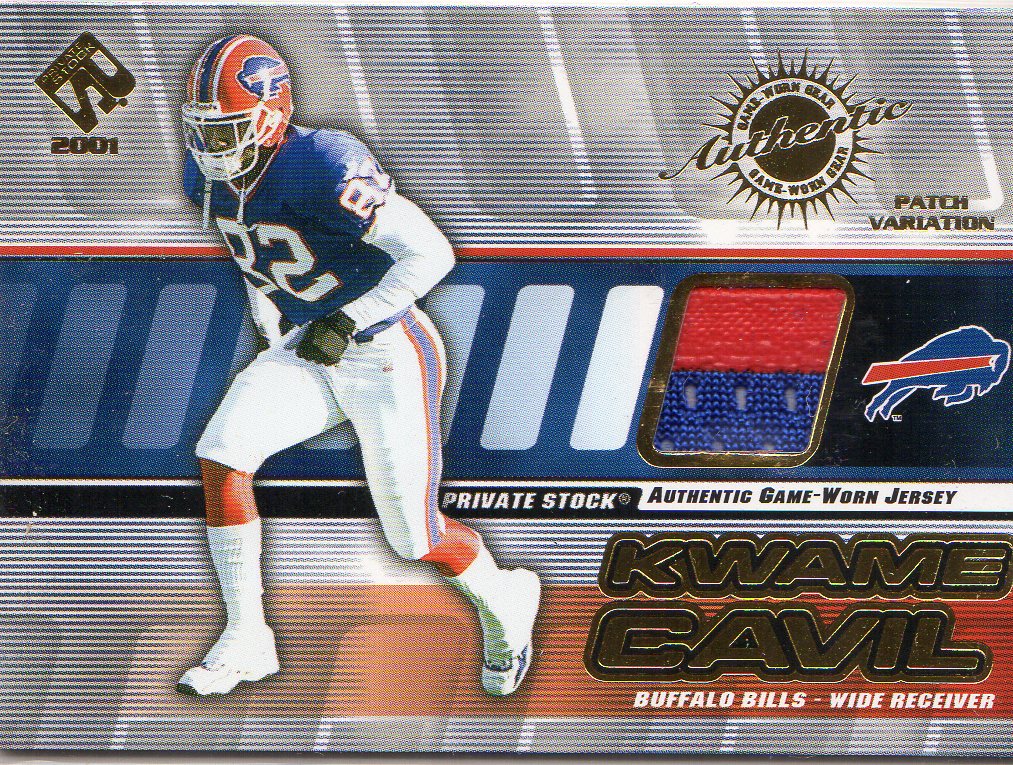 2001 Private Stock Game Worn Gear Patch #13 Kwame Cavil/100