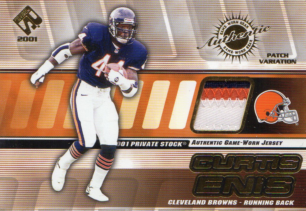 2001 Private Stock Game Worn Gear Patch #37 Curtis Enis/175