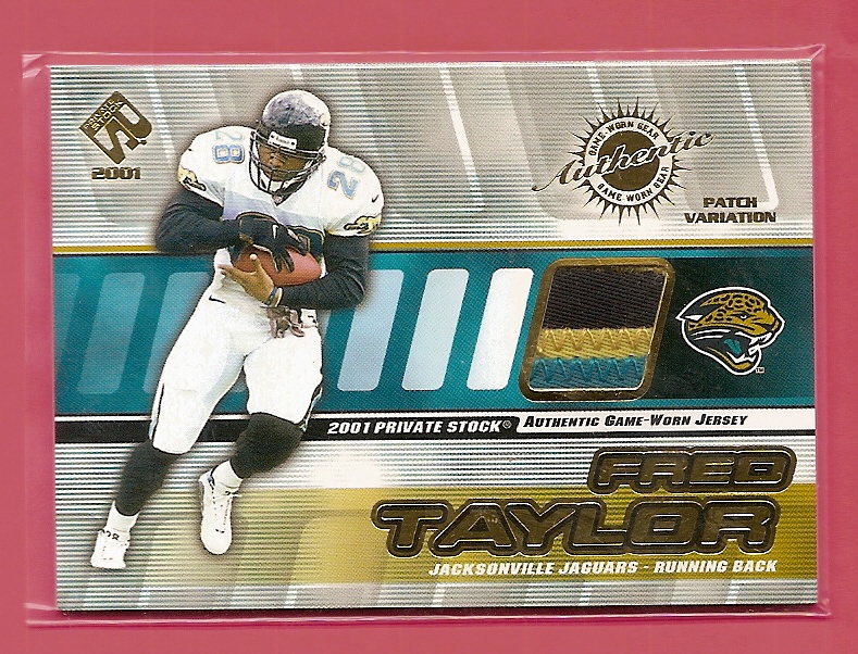 2001 Private Stock Game Worn Gear Patch #74 Fred Taylor/250