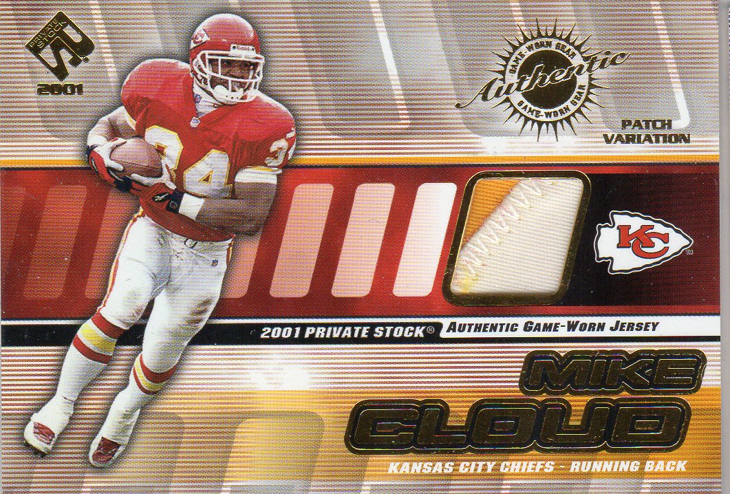 2001 Private Stock Game Worn Gear Patch #78 Mike Cloud/325