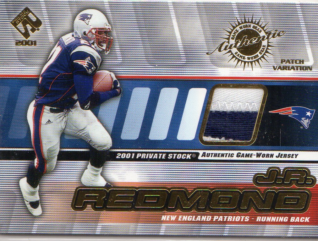 2001 Private Stock Game Worn Gear Patch #100 J.R. Redmond/350