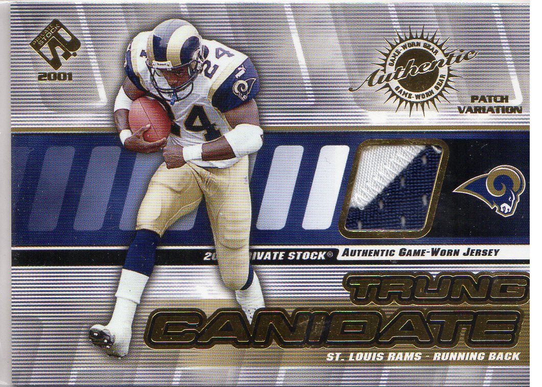 2001 Private Stock Game Worn Gear Patch #119 Trung Canidate/275