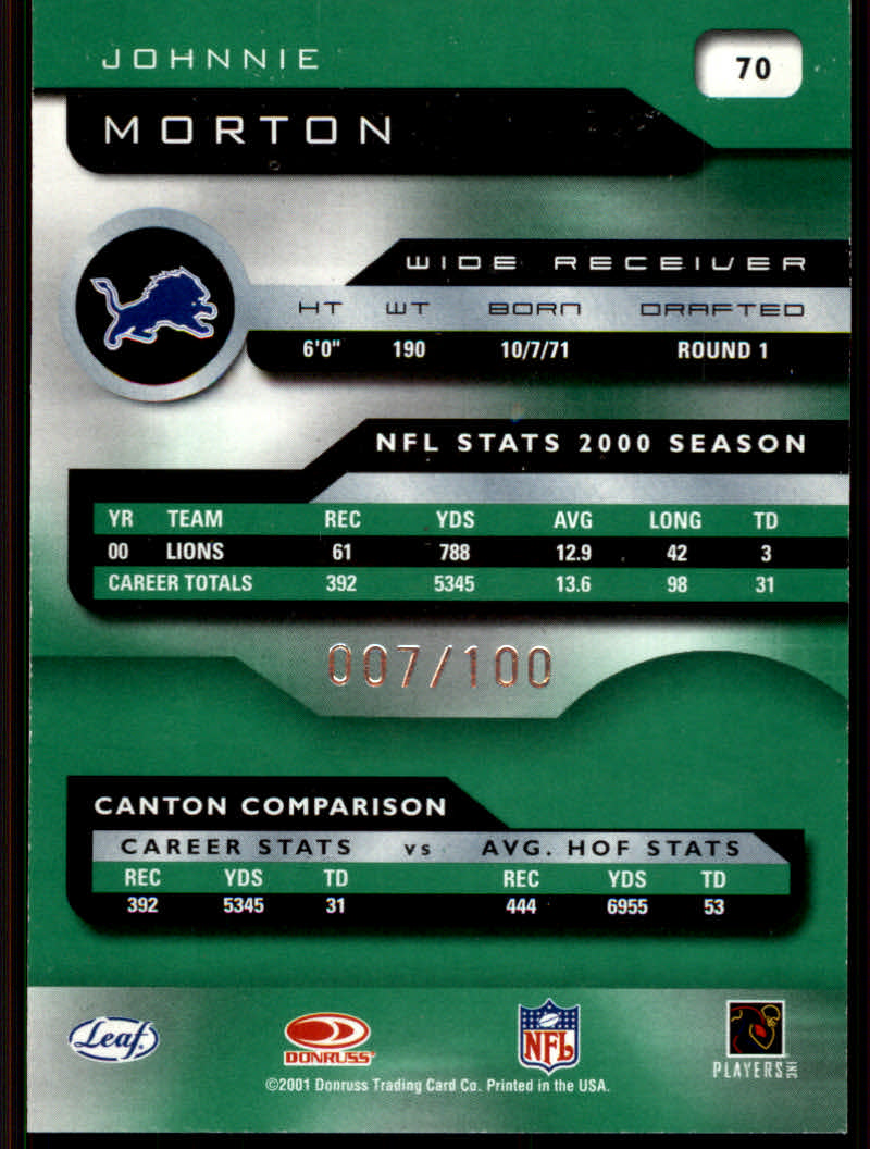 2001 Quantum Leaf Football "Insert and Parallel" Cards - Picture 9 of 23