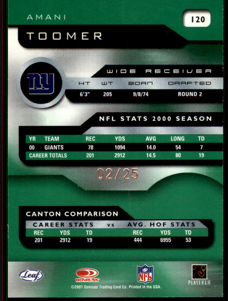 2001 Quantum Leaf Football "Insert and Parallel" Cards - Picture 11 of 23
