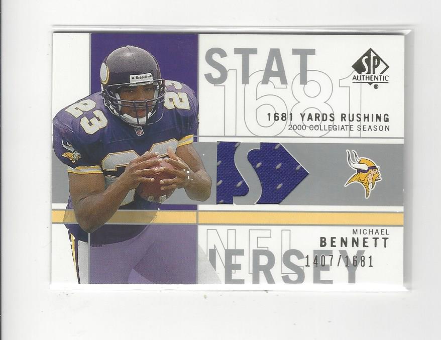 2001 SP Authentic Stat Jerseys #SPMB2 Michael Bennett/1681