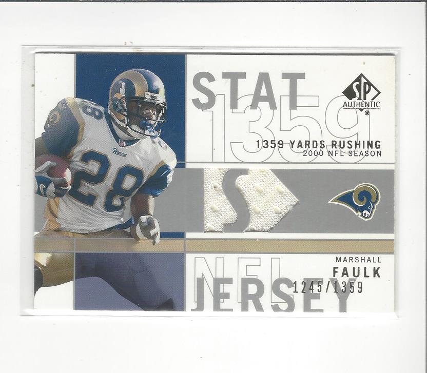 2001 SP Authentic Stat Jerseys #SPMF2 Marshall Faulk/1359