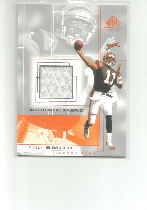 2001 SP Game Used Edition Authentic Fabric #AS Akili Smith