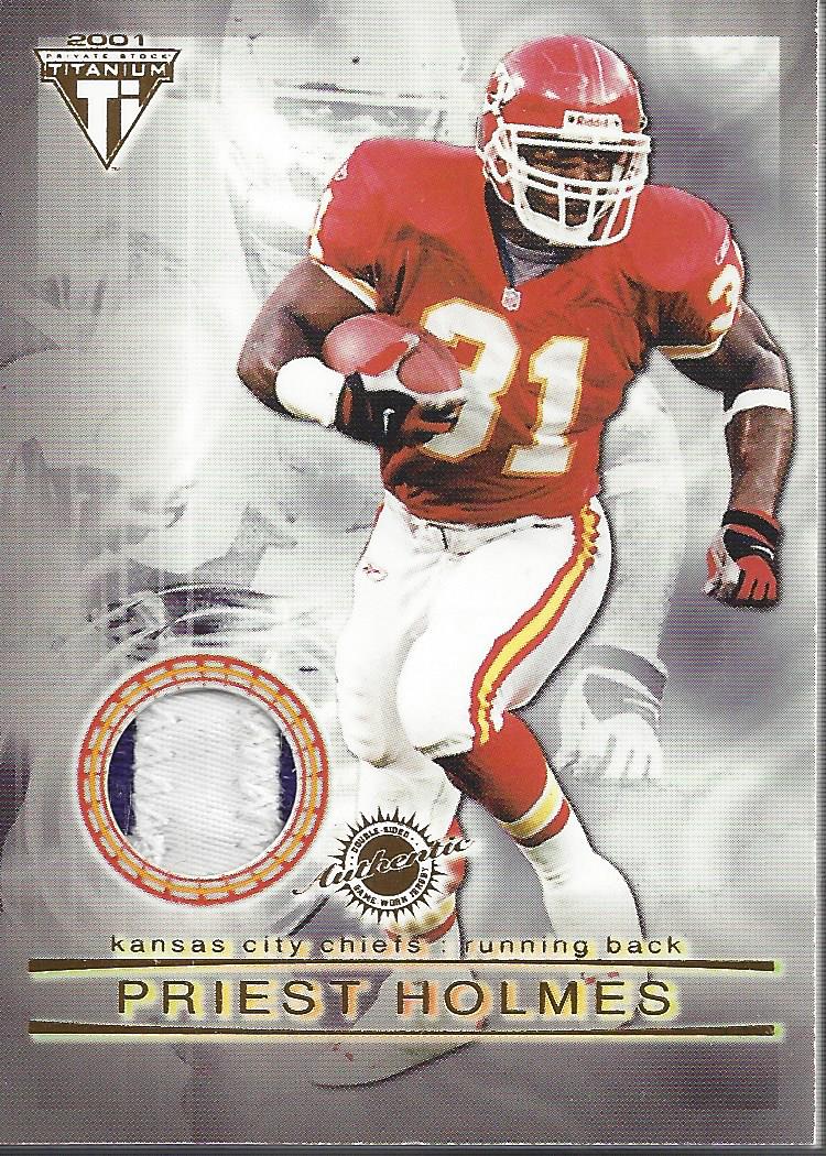 2001 Titanium Double Sided Jerseys Patches #95 Priest Holmes