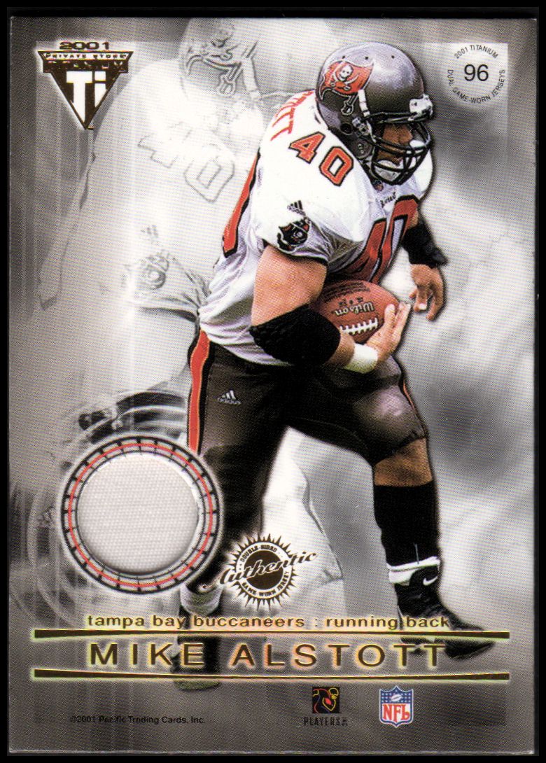 2001 Titanium Double Sided Jerseys Patches #96 Kimble Anders/Mike Alstott back image