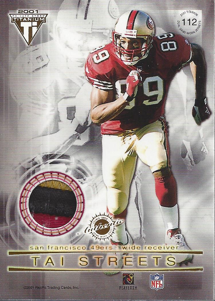 2001 Titanium Double Sided Jerseys Patches #112 Andre Rison/Tai Streets -  NM-MT