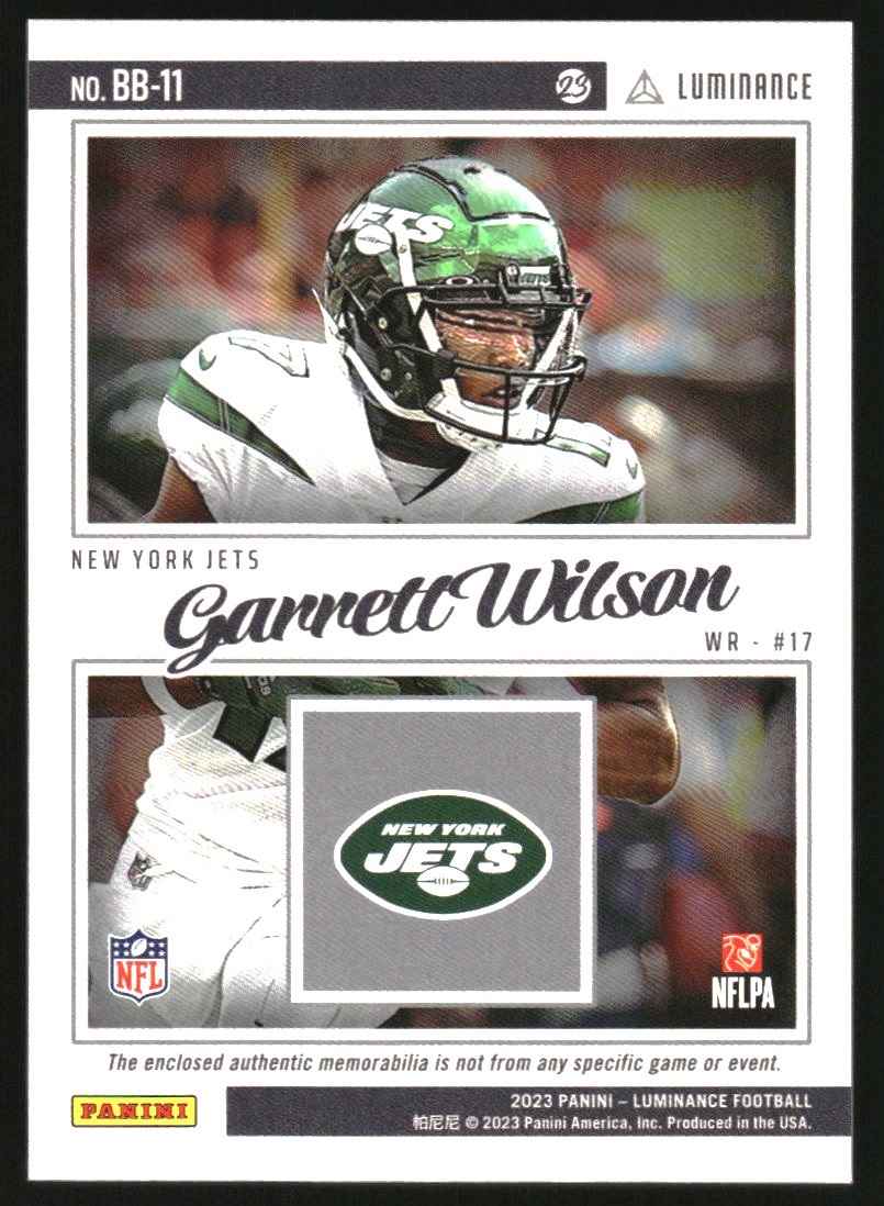 2023 Panini Luminance Bright Beginnings Jerseys #11 Garrett Wilson