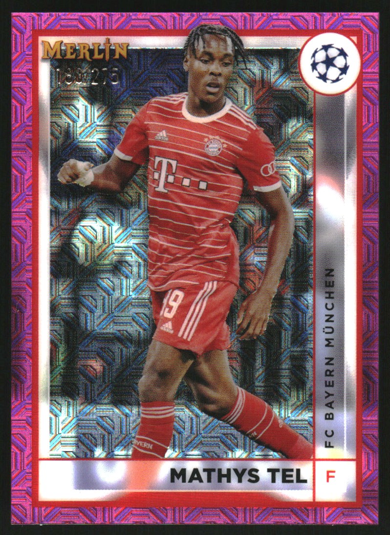 2022 Topps Chrome Bundesliga Gold Wave Refractor Mathys Tel /50