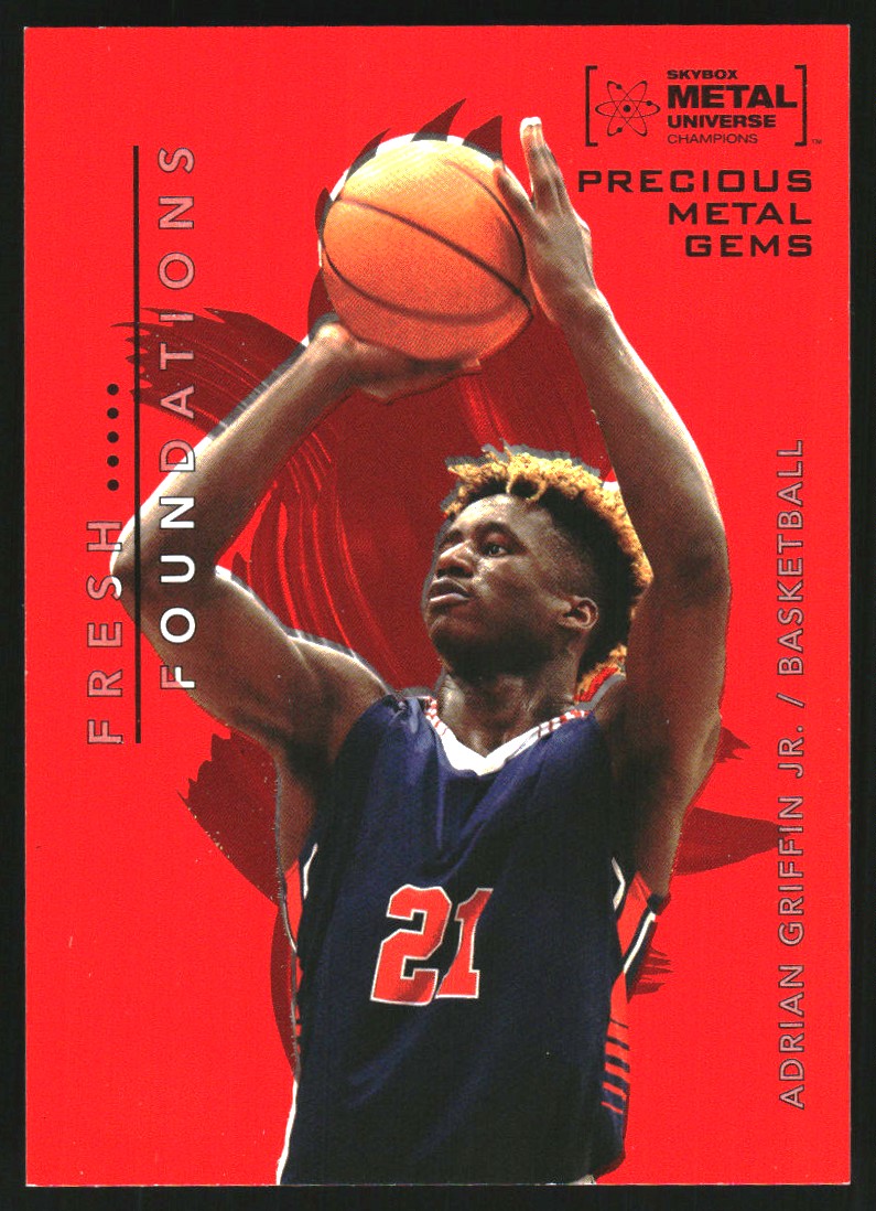 2022 Skybox Metal Universe Champions Fresh Foundation Precious Metal Gems Red #FF20 Adrian Griffin Jr.