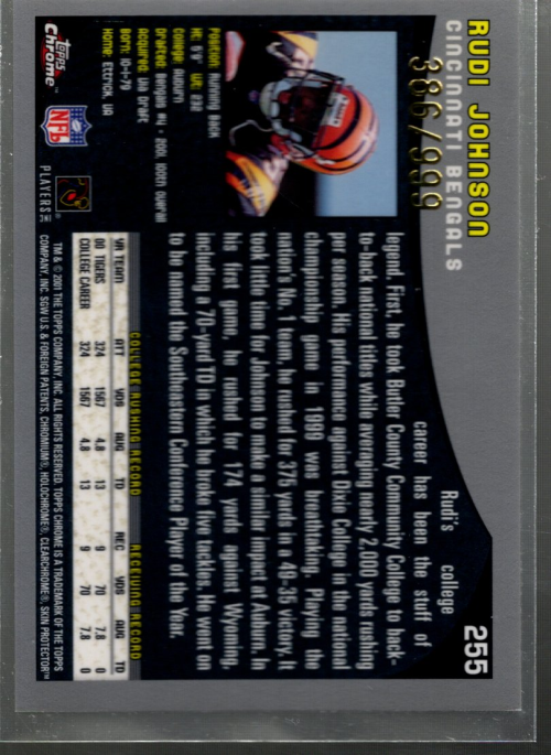 A9106- 2001 Topps Chrome Football Card #s 221-320 -You Pick- 15+ FREE US SHIP - Picture 53 of 173