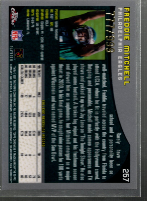 A9106- 2001 Topps Chrome Football Card #s 221-320 -You Pick- 15+ FREE US SHIP - Picture 57 of 173