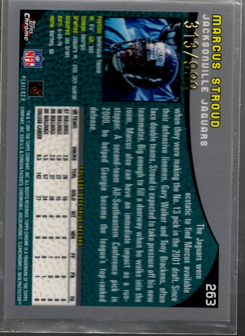 A9106- 2001 Topps Chrome Football Card #s 221-320 -You Pick- 15+ FREE US SHIP - Picture 63 of 173