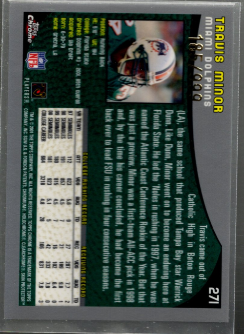 A9106- 2001 Topps Chrome Football Card #s 221-320 -You Pick- 15+ FREE US SHIP - Picture 79 of 173