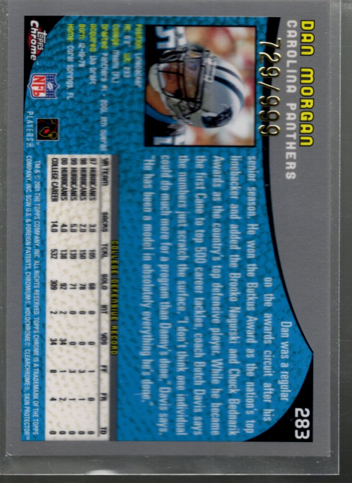 A9106- 2001 Topps Chrome Football Card #s 221-320 -You Pick- 15+ FREE US SHIP - Picture 99 of 173